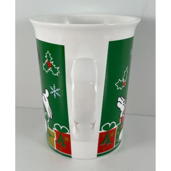Disney Mickey Mouse Ceramic Green Christmas Coffee Tea Cup Mug 2013 Presents - Picture 4 of 7